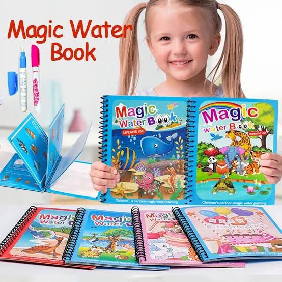 Reusable™️ 8 pages Magic Water Painting & Drawing Board Book + Doodle pen