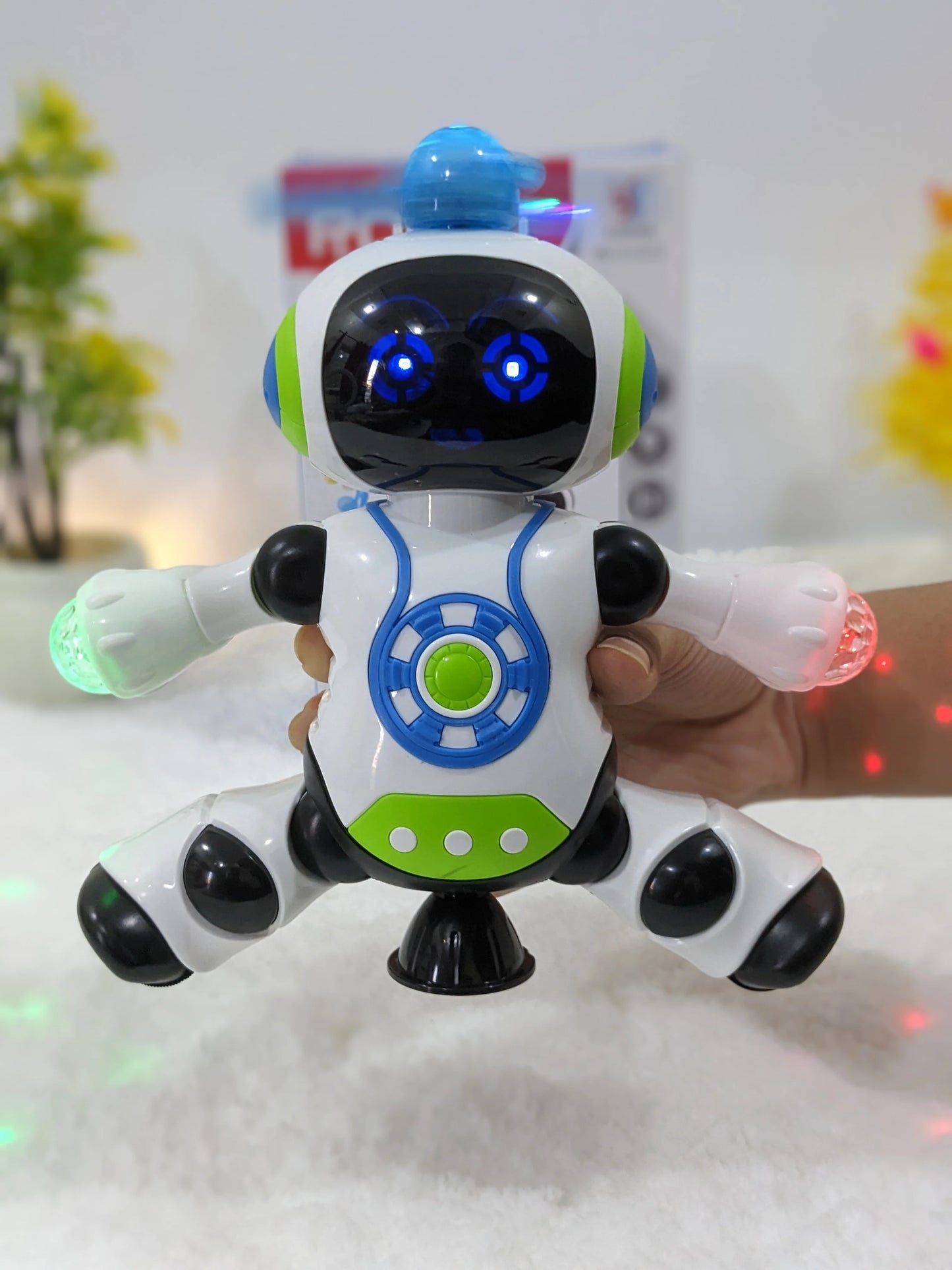 Dancing Robot with Flashing Lights, Music, and Movable Arms and Legs