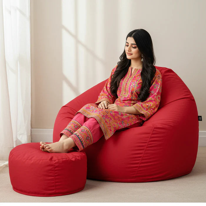 Elegant Bean Bag (FREE FOOT STOOL)