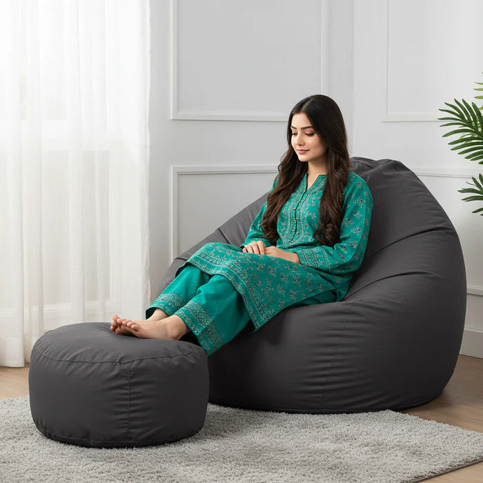 Elegant Bean Bag (FREE FOOT STOOL)