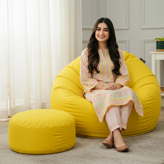 Elegant Bean Bag (FREE FOOT STOOL)